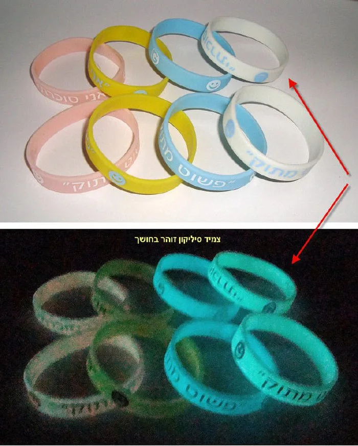צמיד סיליקון אוגר ופולט אור